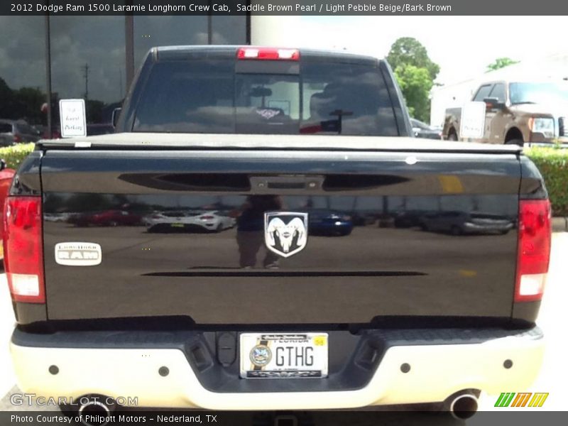 Saddle Brown Pearl / Light Pebble Beige/Bark Brown 2012 Dodge Ram 1500 Laramie Longhorn Crew Cab