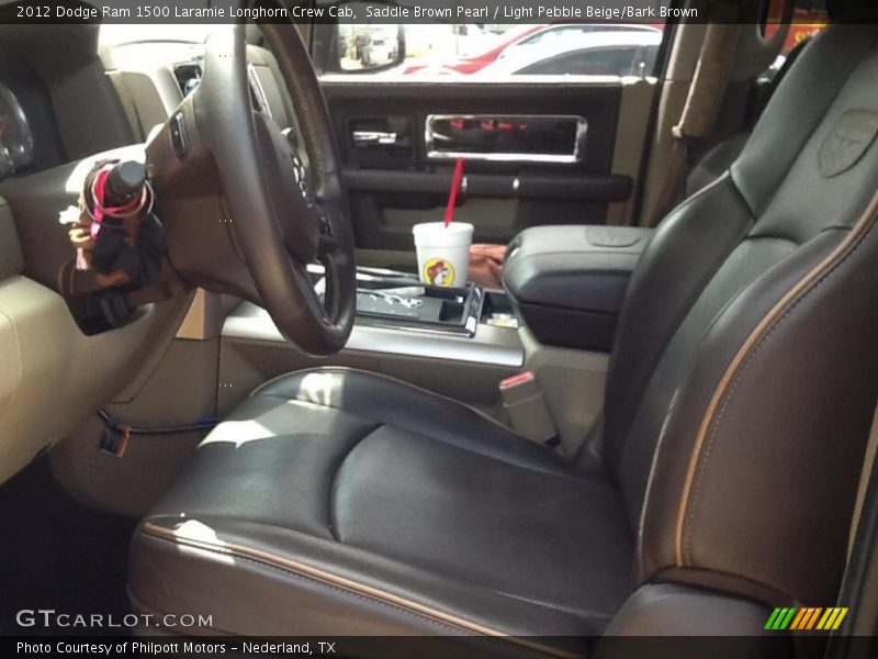 Saddle Brown Pearl / Light Pebble Beige/Bark Brown 2012 Dodge Ram 1500 Laramie Longhorn Crew Cab