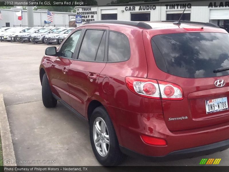 Sierra Red / Beige 2012 Hyundai Santa Fe GLS