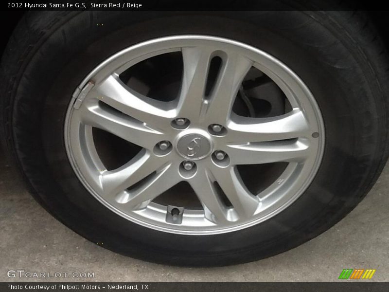 Sierra Red / Beige 2012 Hyundai Santa Fe GLS