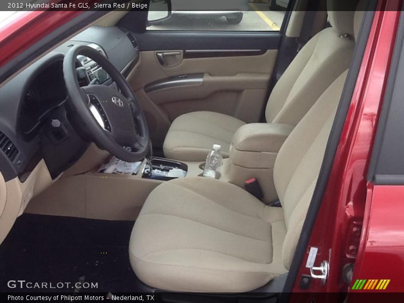 Sierra Red / Beige 2012 Hyundai Santa Fe GLS