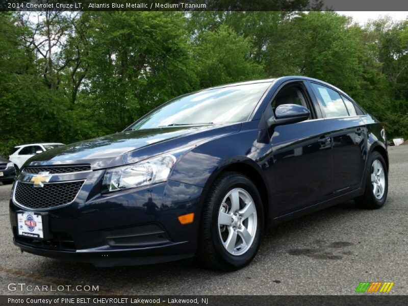 Atlantis Blue Metallic / Medium Titanium 2014 Chevrolet Cruze LT