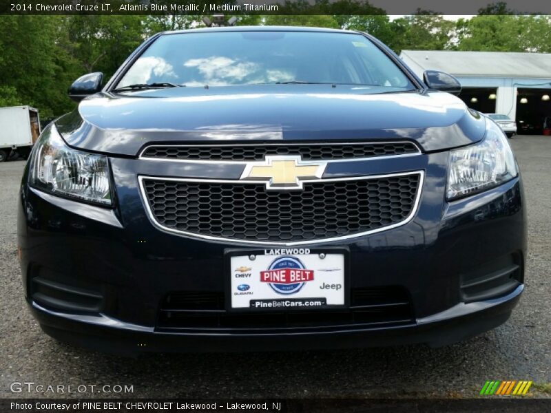 Atlantis Blue Metallic / Medium Titanium 2014 Chevrolet Cruze LT