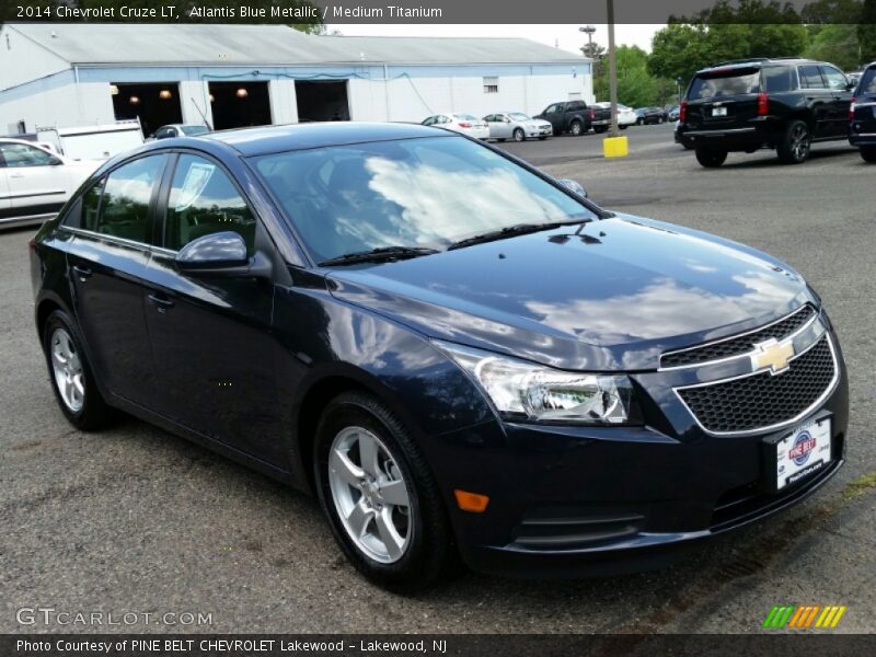 Atlantis Blue Metallic / Medium Titanium 2014 Chevrolet Cruze LT