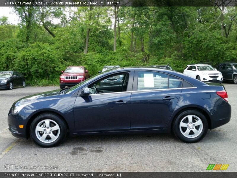 Atlantis Blue Metallic / Medium Titanium 2014 Chevrolet Cruze LT