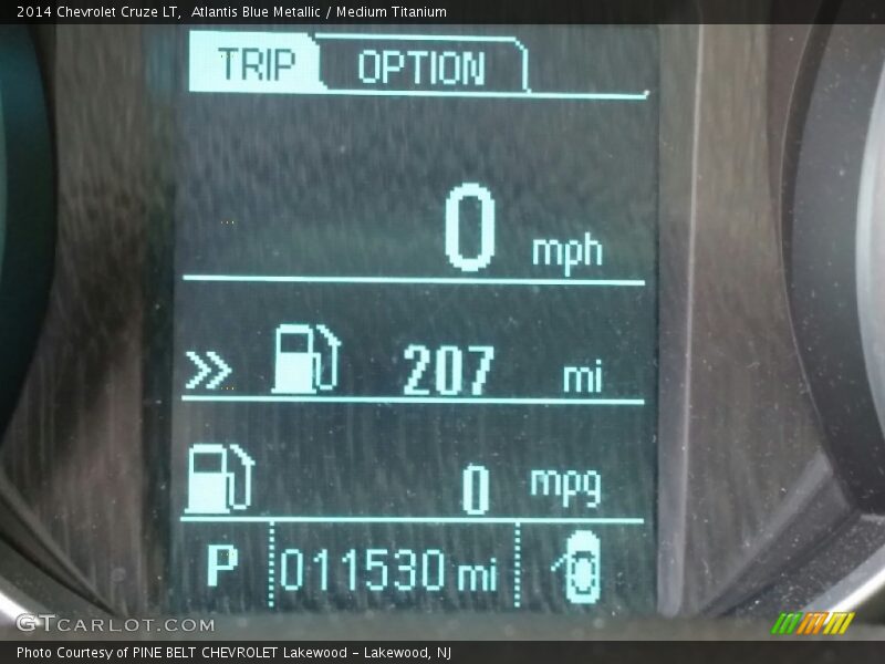 Atlantis Blue Metallic / Medium Titanium 2014 Chevrolet Cruze LT