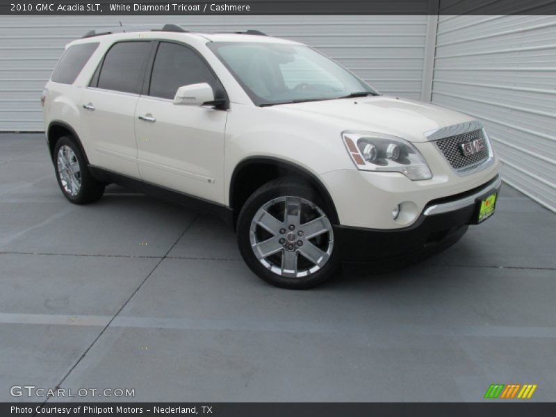 White Diamond Tricoat / Cashmere 2010 GMC Acadia SLT