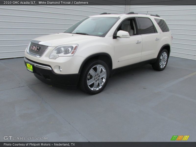White Diamond Tricoat / Cashmere 2010 GMC Acadia SLT