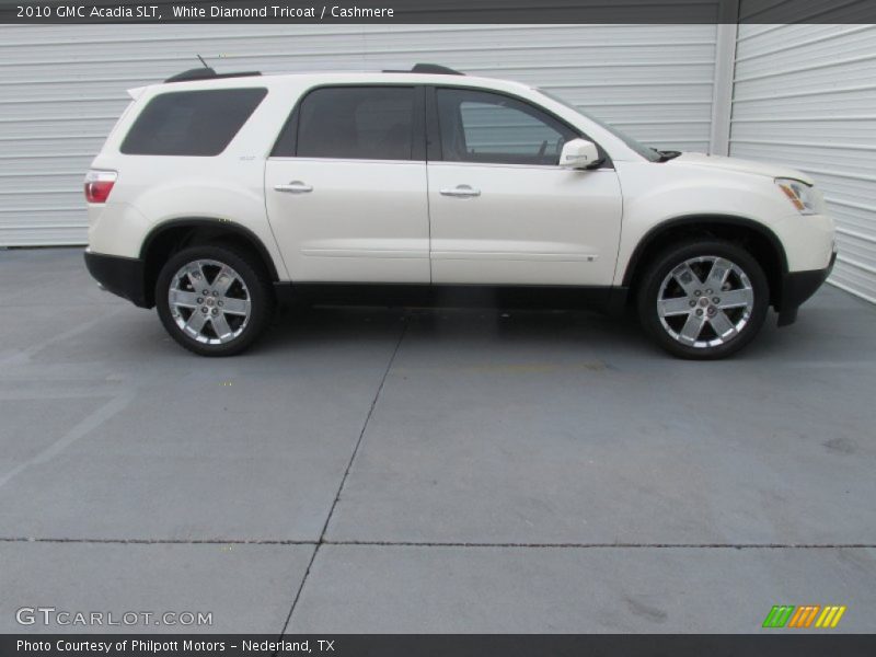 White Diamond Tricoat / Cashmere 2010 GMC Acadia SLT