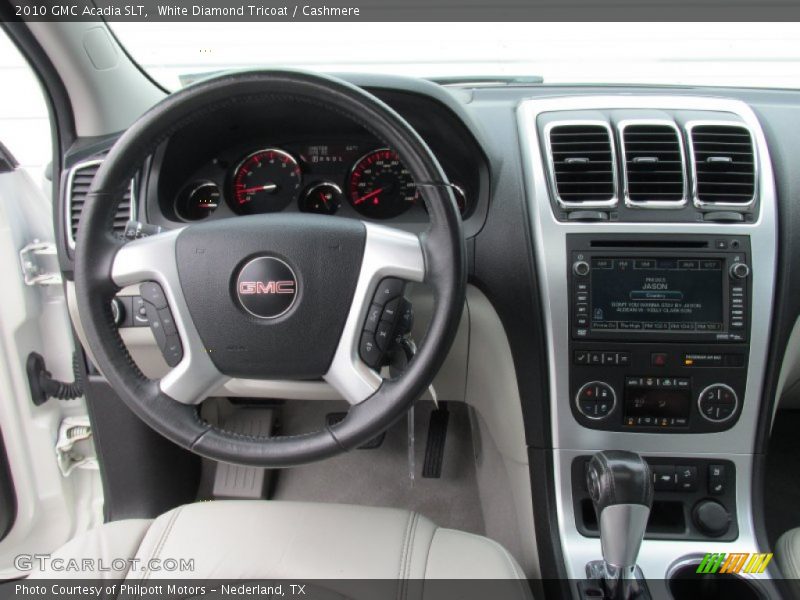 White Diamond Tricoat / Cashmere 2010 GMC Acadia SLT