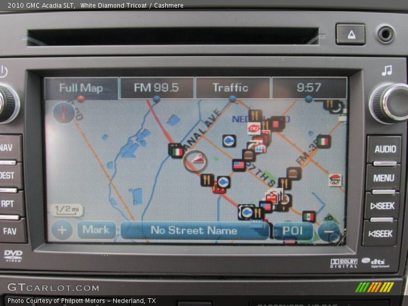 White Diamond Tricoat / Cashmere 2010 GMC Acadia SLT