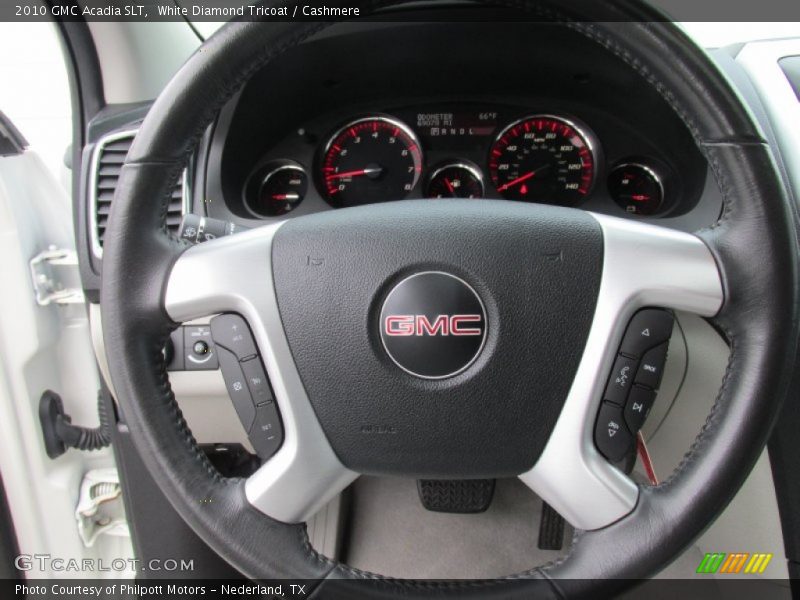 White Diamond Tricoat / Cashmere 2010 GMC Acadia SLT