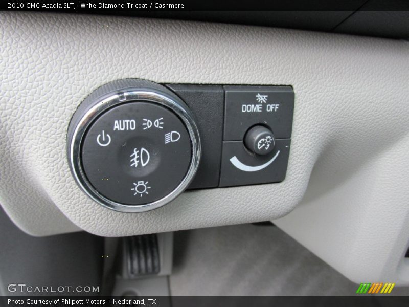 White Diamond Tricoat / Cashmere 2010 GMC Acadia SLT