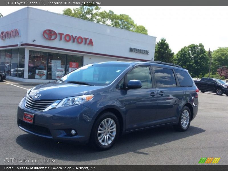 Shoreline Blue Pearl / Light Gray 2014 Toyota Sienna XLE