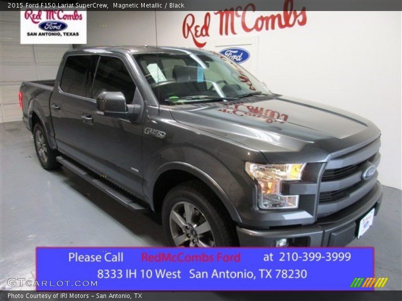 Magnetic Metallic / Black 2015 Ford F150 Lariat SuperCrew