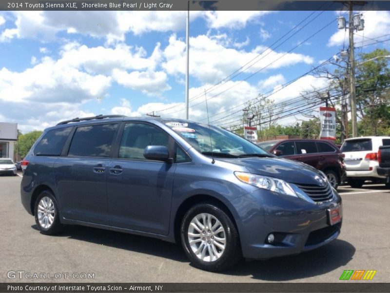 Shoreline Blue Pearl / Light Gray 2014 Toyota Sienna XLE