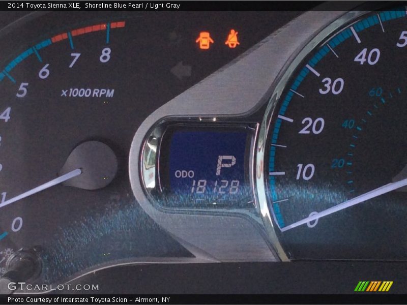 Shoreline Blue Pearl / Light Gray 2014 Toyota Sienna XLE