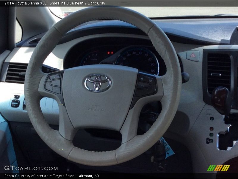 Shoreline Blue Pearl / Light Gray 2014 Toyota Sienna XLE