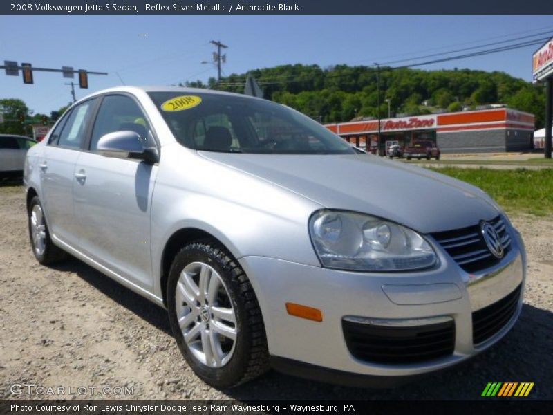 Reflex Silver Metallic / Anthracite Black 2008 Volkswagen Jetta S Sedan