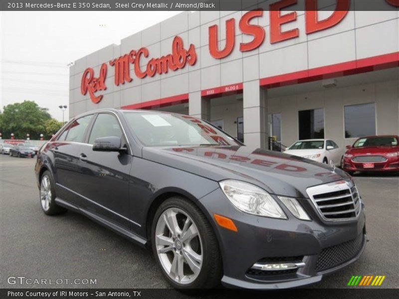 Steel Grey Metallic / Almond/Black 2013 Mercedes-Benz E 350 Sedan