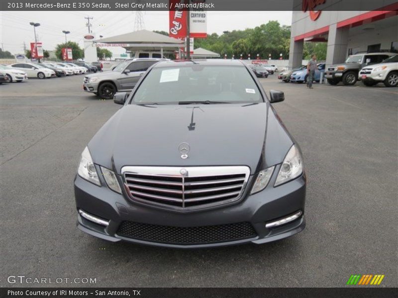 Steel Grey Metallic / Almond/Black 2013 Mercedes-Benz E 350 Sedan