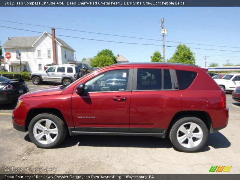 Deep Cherry Red Crystal Pearl / Dark Slate Gray/Light Pebble Beige 2012 Jeep Compass Latitude 4x4