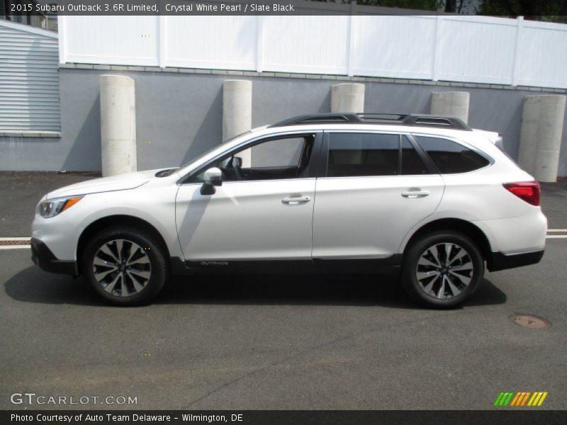 Crystal White Pearl / Slate Black 2015 Subaru Outback 3.6R Limited