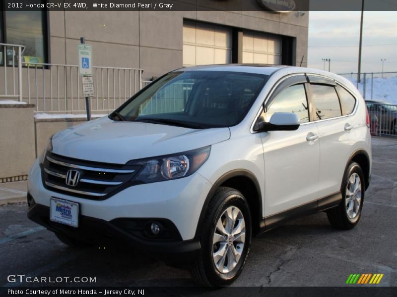 White Diamond Pearl / Gray 2012 Honda CR-V EX 4WD