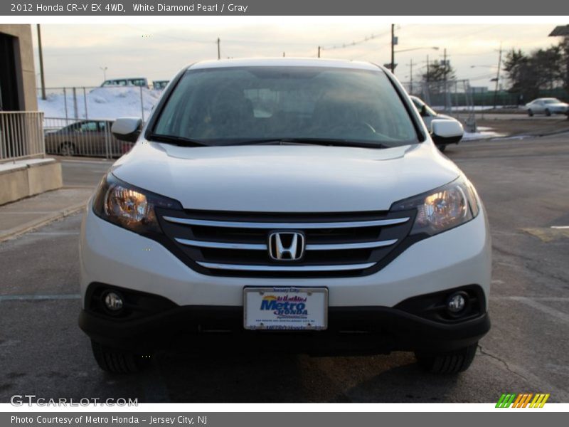 White Diamond Pearl / Gray 2012 Honda CR-V EX 4WD