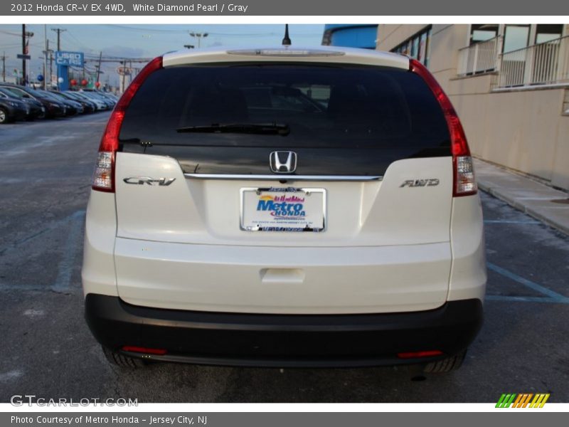 White Diamond Pearl / Gray 2012 Honda CR-V EX 4WD