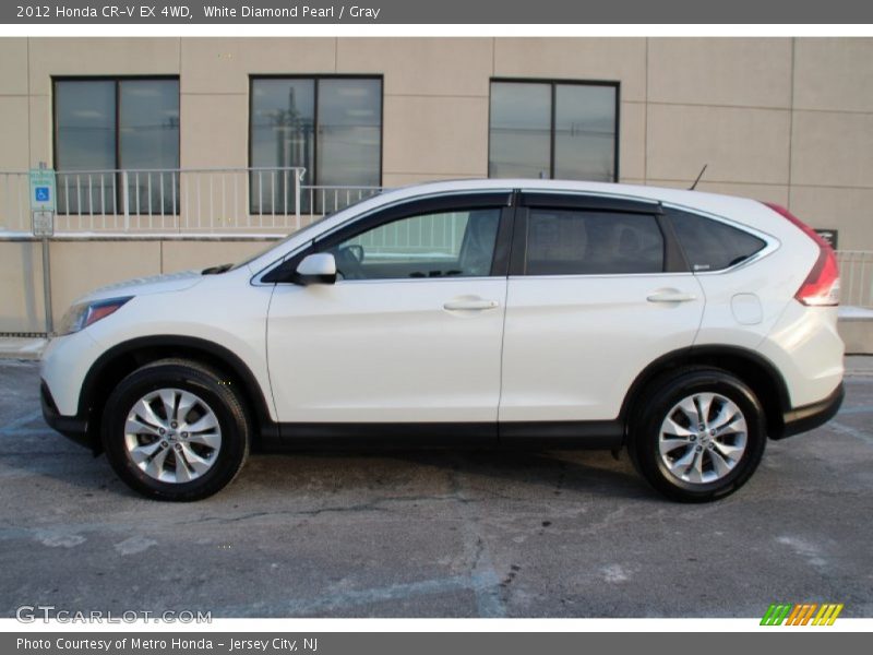 White Diamond Pearl / Gray 2012 Honda CR-V EX 4WD