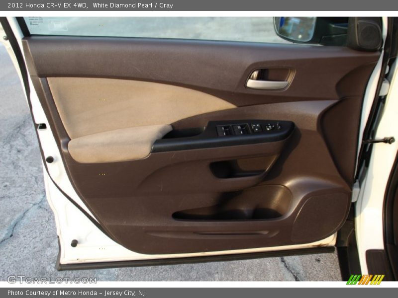 White Diamond Pearl / Gray 2012 Honda CR-V EX 4WD
