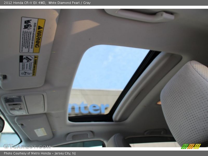 White Diamond Pearl / Gray 2012 Honda CR-V EX 4WD