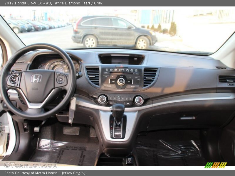 White Diamond Pearl / Gray 2012 Honda CR-V EX 4WD