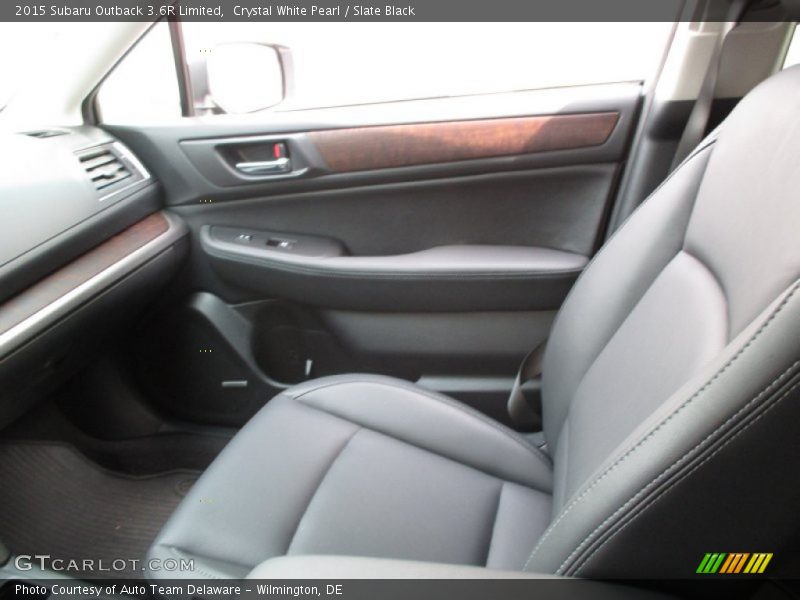 Crystal White Pearl / Slate Black 2015 Subaru Outback 3.6R Limited