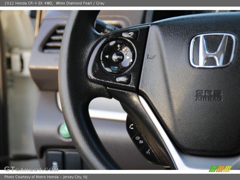 White Diamond Pearl / Gray 2012 Honda CR-V EX 4WD