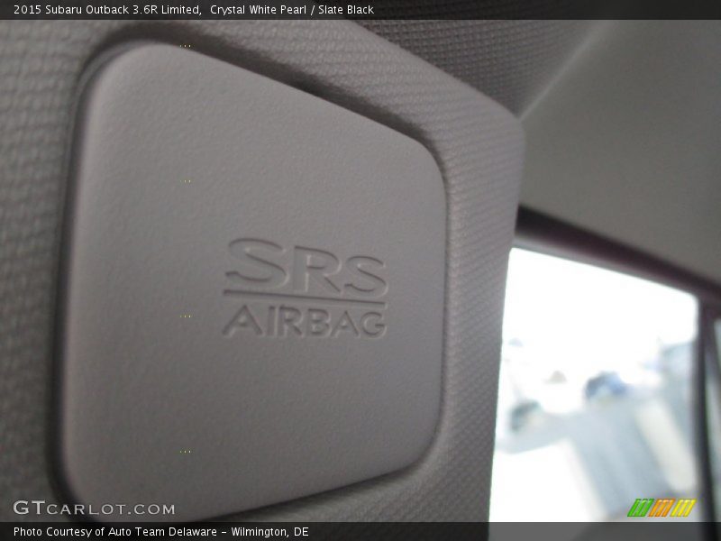 Crystal White Pearl / Slate Black 2015 Subaru Outback 3.6R Limited