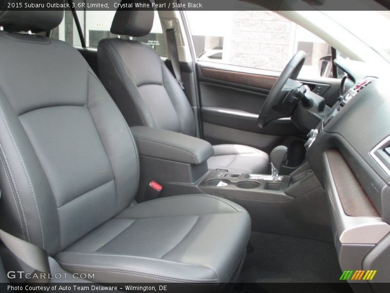 Crystal White Pearl / Slate Black 2015 Subaru Outback 3.6R Limited
