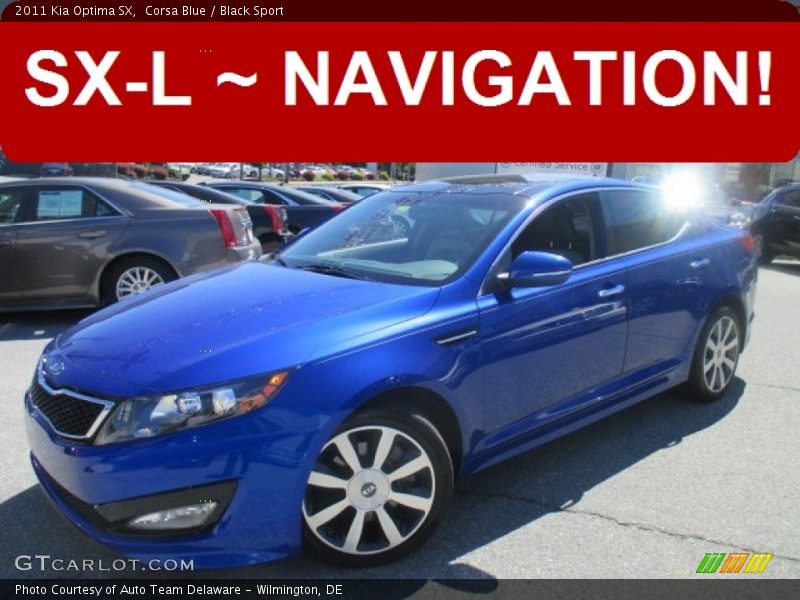 Corsa Blue / Black Sport 2011 Kia Optima SX