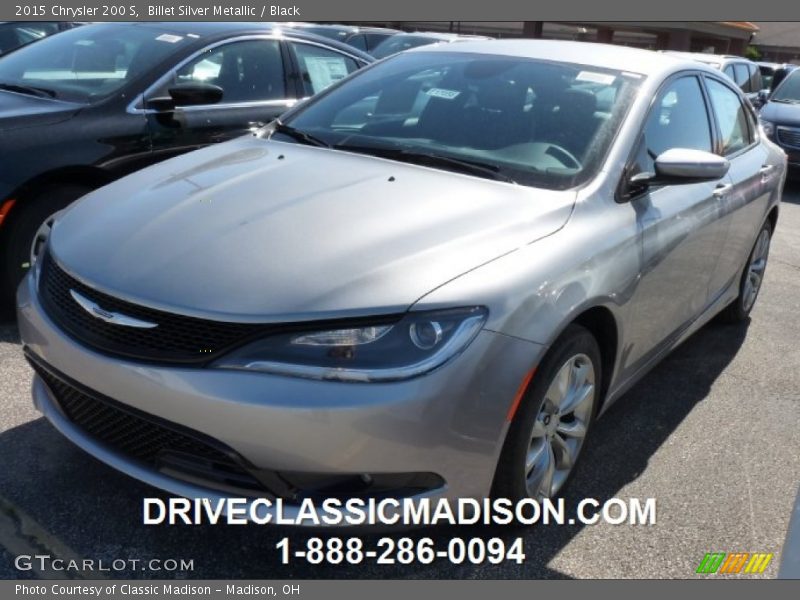 Billet Silver Metallic / Black 2015 Chrysler 200 S