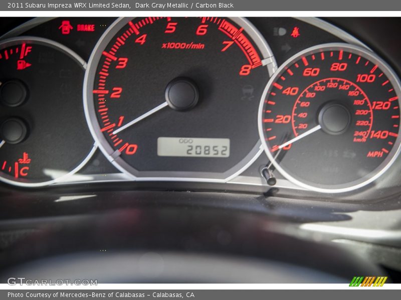 Dark Gray Metallic / Carbon Black 2011 Subaru Impreza WRX Limited Sedan