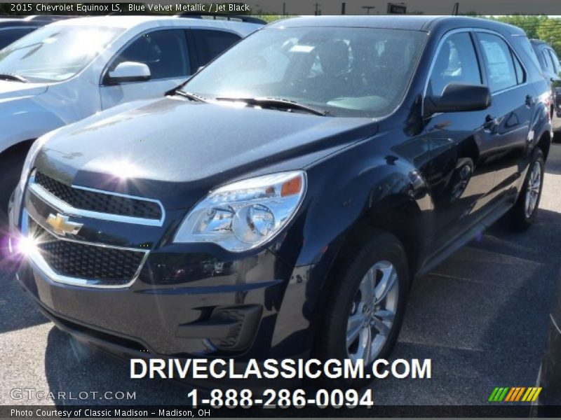 Blue Velvet Metallic / Jet Black 2015 Chevrolet Equinox LS