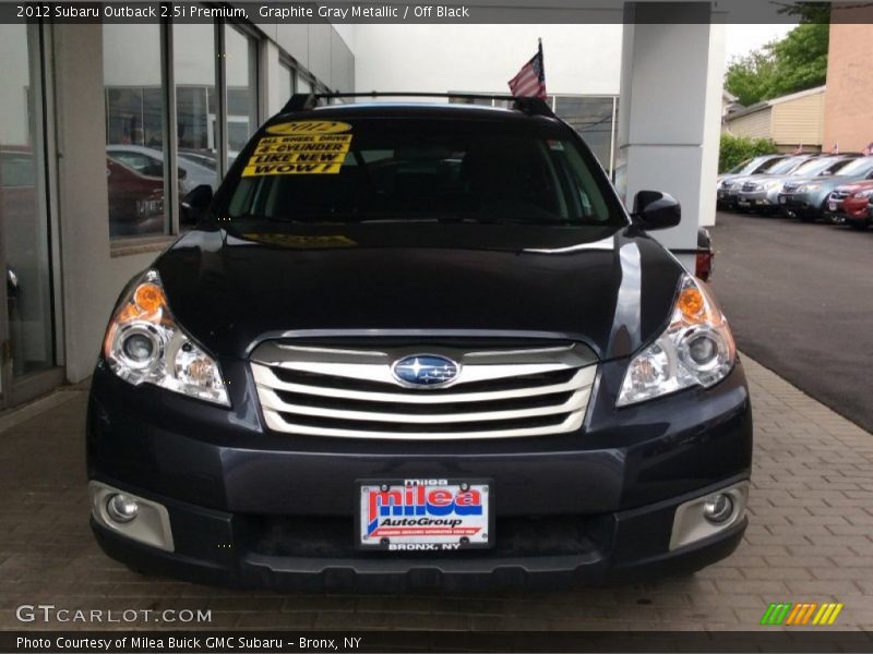 Graphite Gray Metallic / Off Black 2012 Subaru Outback 2.5i Premium