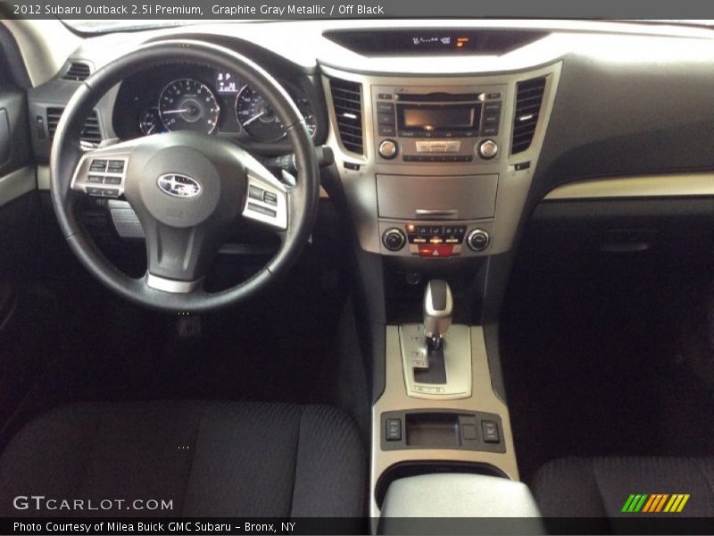 Graphite Gray Metallic / Off Black 2012 Subaru Outback 2.5i Premium