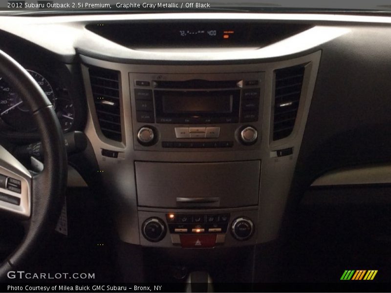 Graphite Gray Metallic / Off Black 2012 Subaru Outback 2.5i Premium