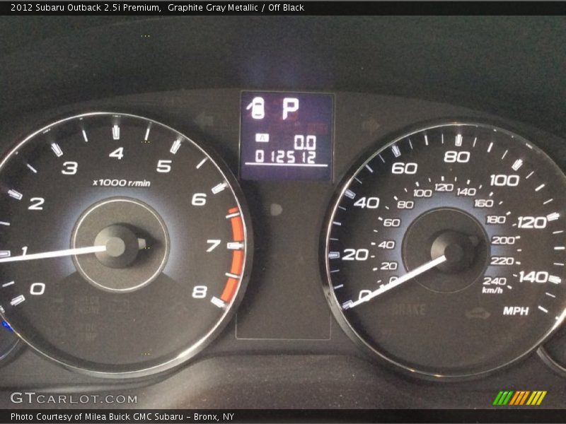 Graphite Gray Metallic / Off Black 2012 Subaru Outback 2.5i Premium