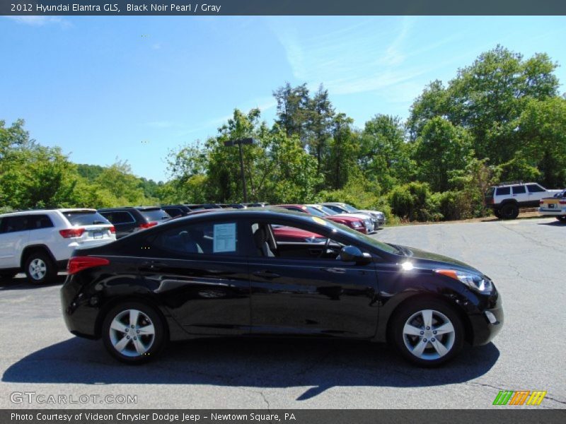 Black Noir Pearl / Gray 2012 Hyundai Elantra GLS