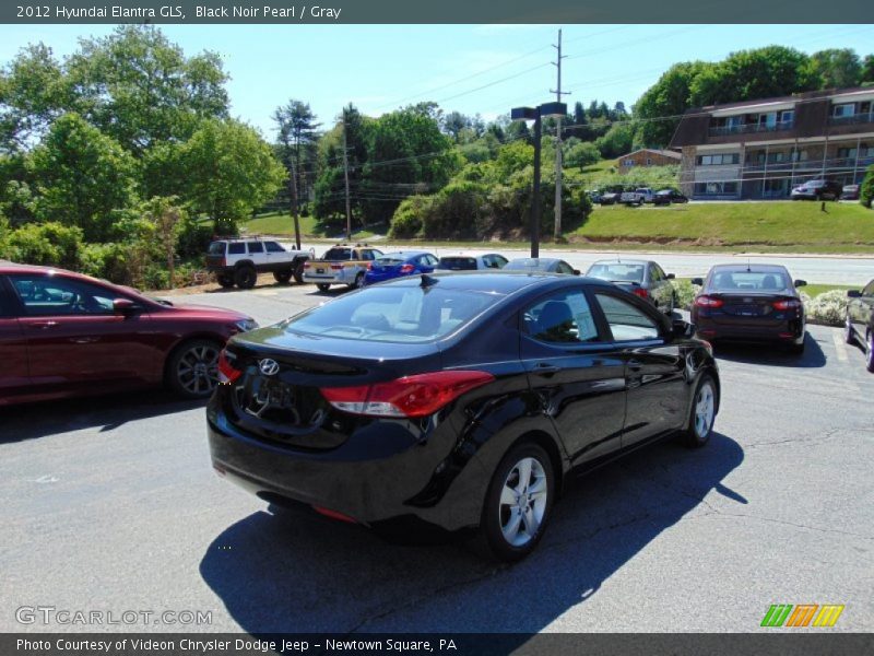 Black Noir Pearl / Gray 2012 Hyundai Elantra GLS