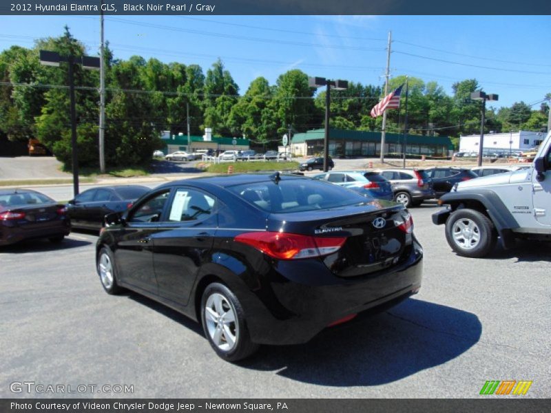 Black Noir Pearl / Gray 2012 Hyundai Elantra GLS