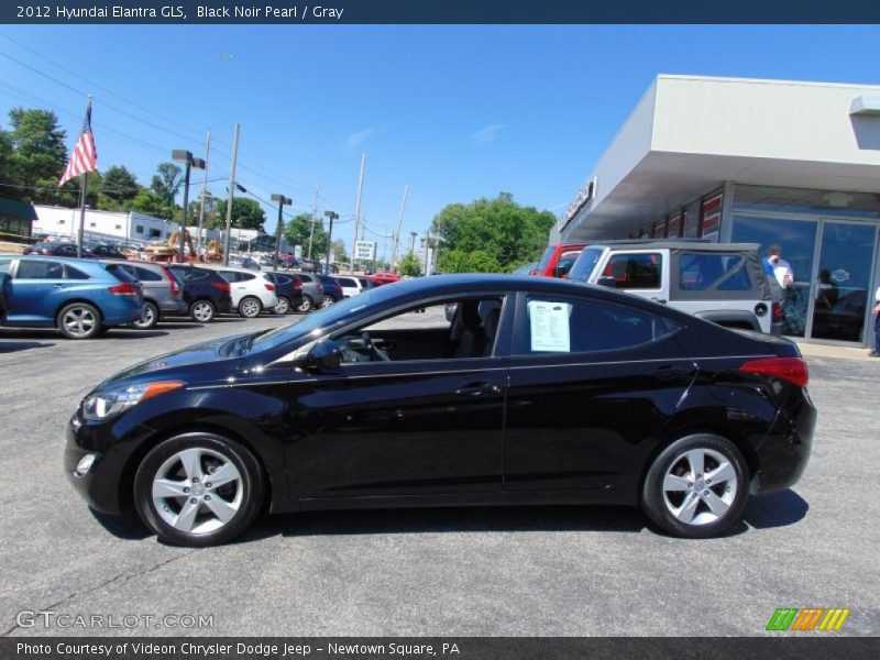 Black Noir Pearl / Gray 2012 Hyundai Elantra GLS